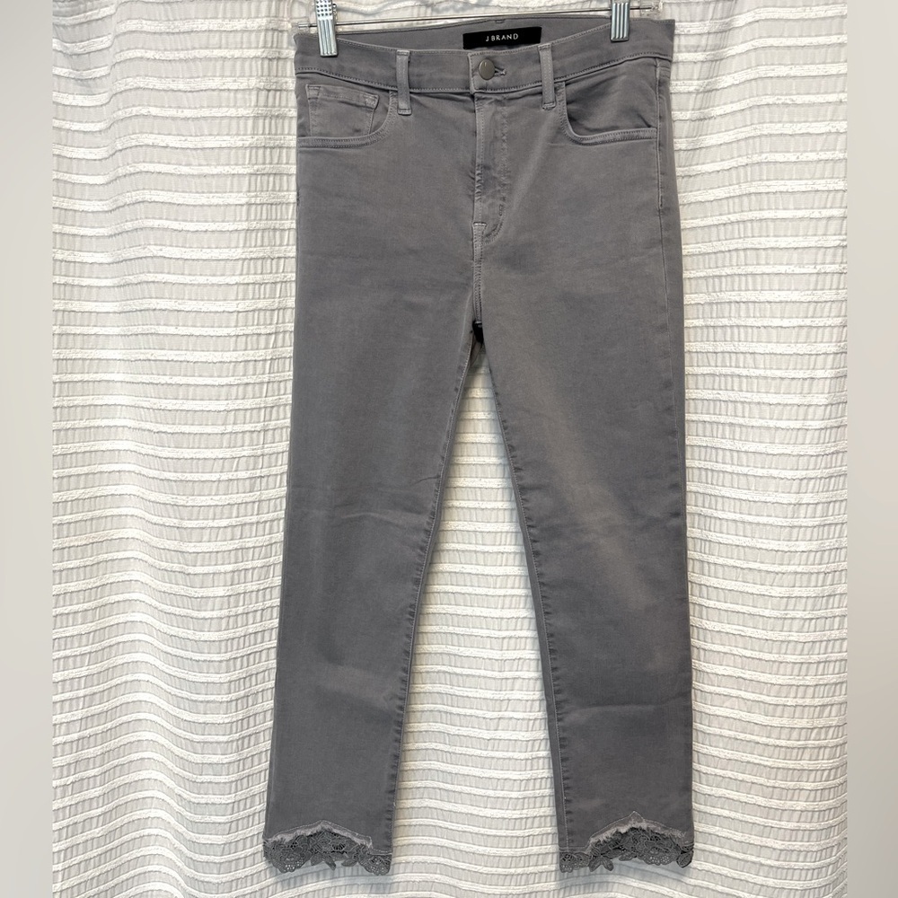 J Brand Ruby Georgetown lace hem jeans